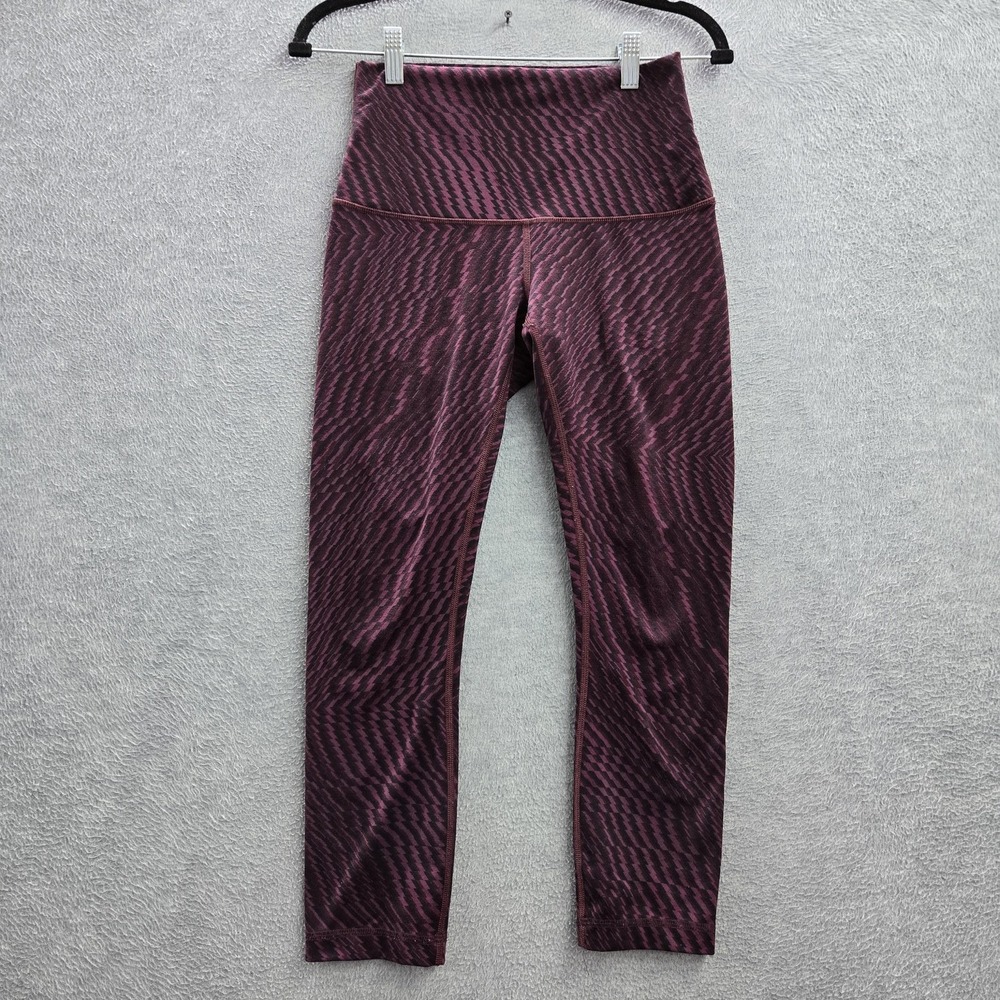 Lululemon Women Activewear Pants 6 Purple Wunder Under Crop Legging